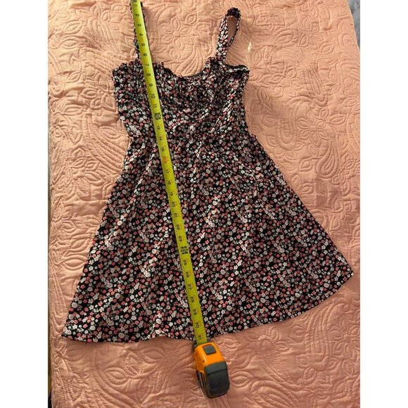 Row A Floral Multicolored/Mini dress M smock stretch back - Picture 12 of 15